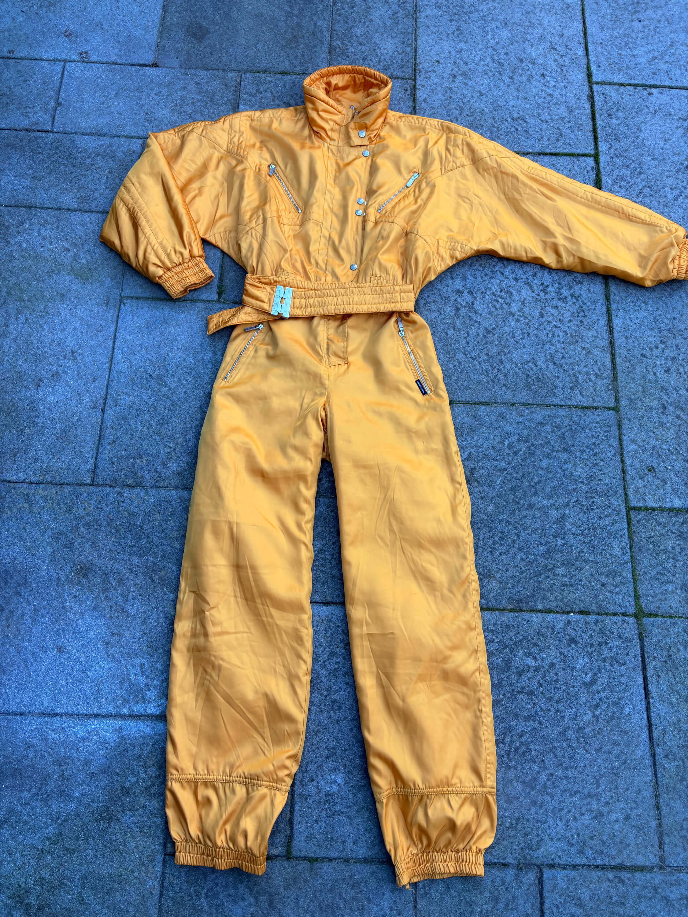 Vintage retro skipak - shiny goud geel maat XS/S