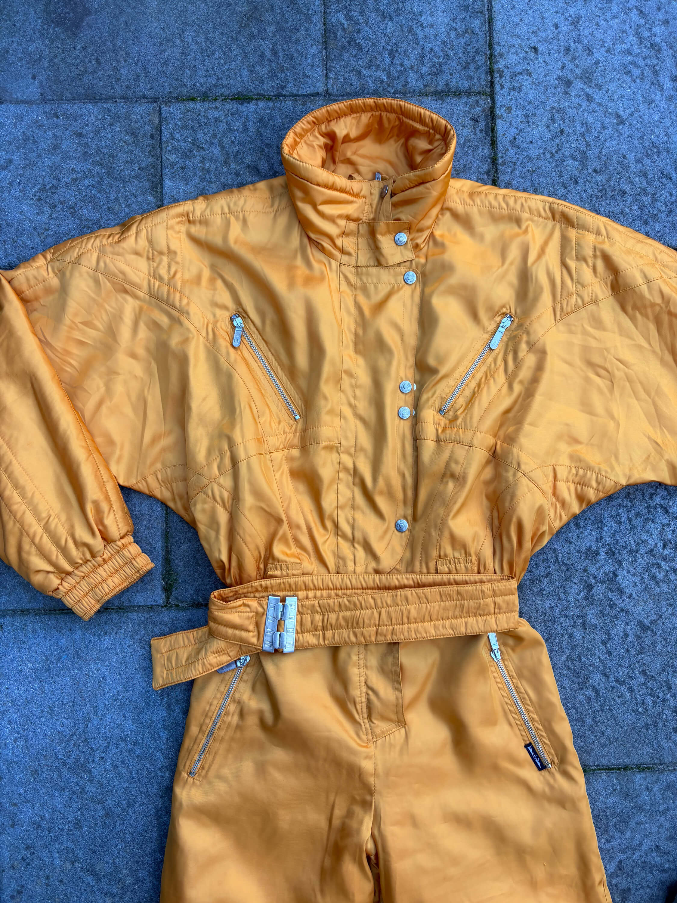 Vintage retro skipak - shiny goud geel maat XS/S