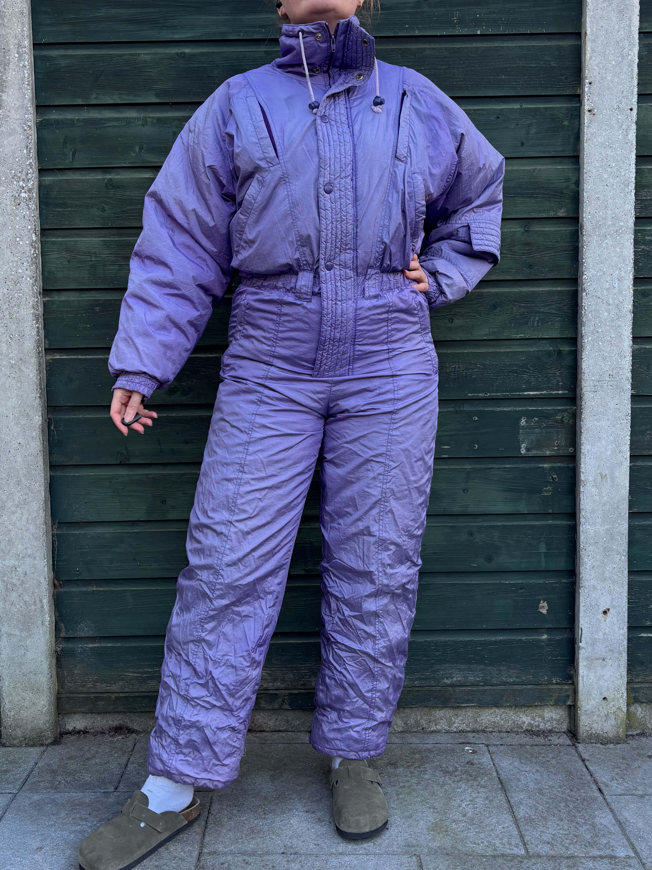 Vintage retro skipak - Shiny lila maat M/L