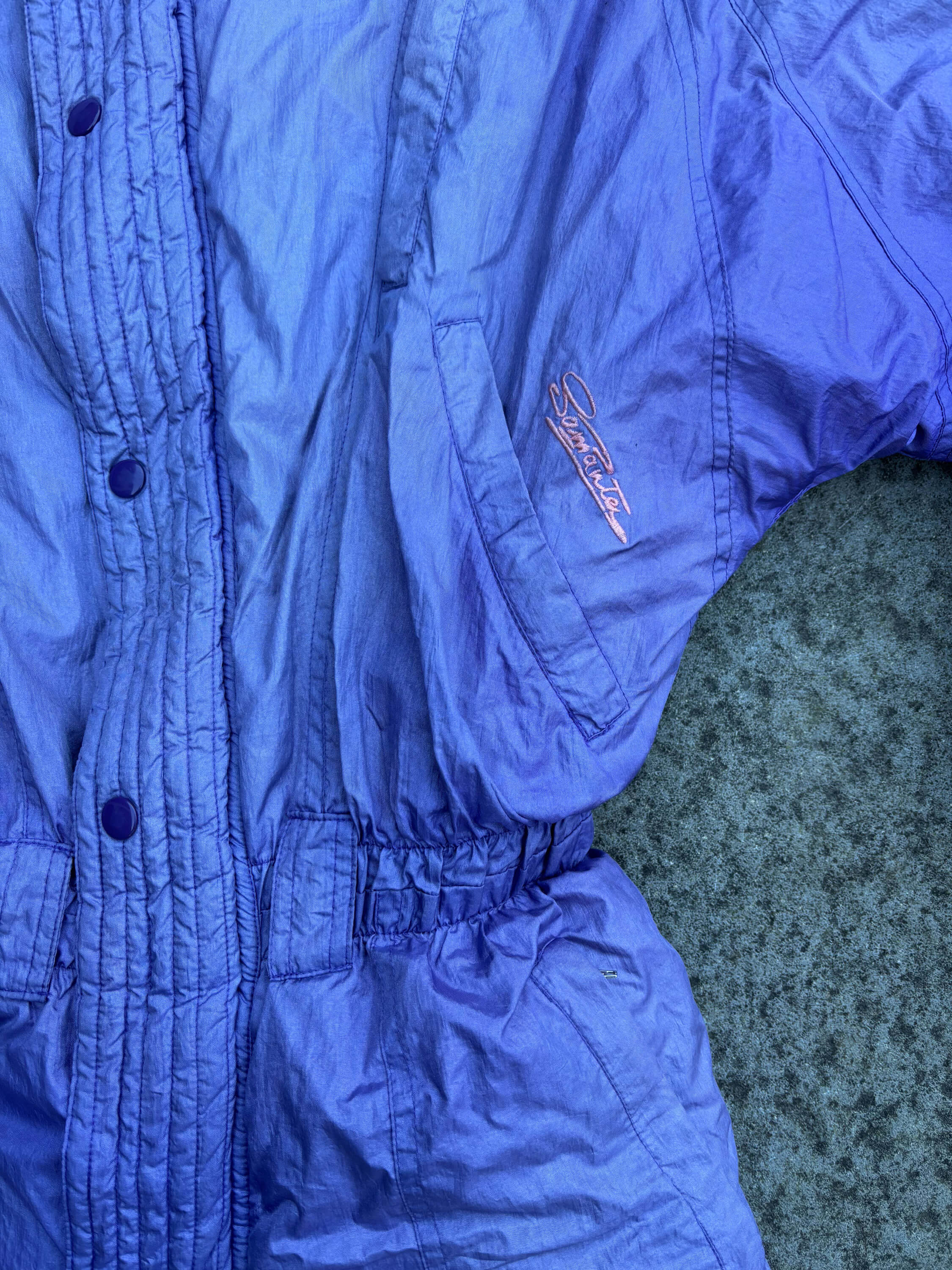 Vintage retro skipak - Shiny lila maat M/L