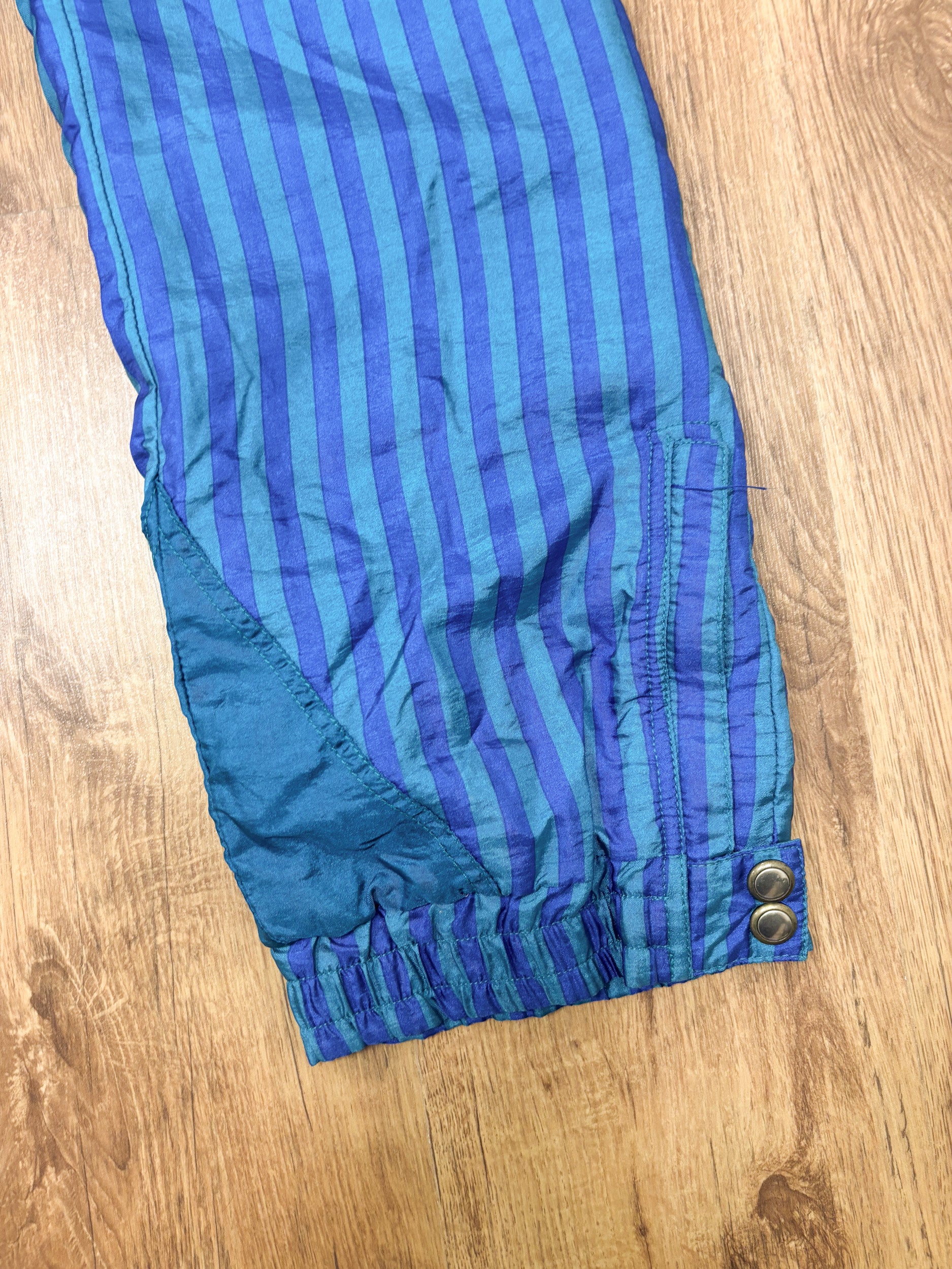 Vintage retro skipak - Nevica blauw strepen shiny maat M