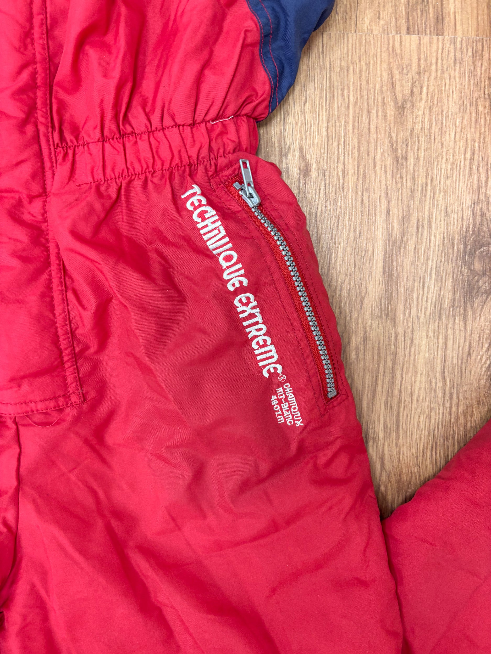 Vintage retro skipak - rood, blauw, print maat XS/S