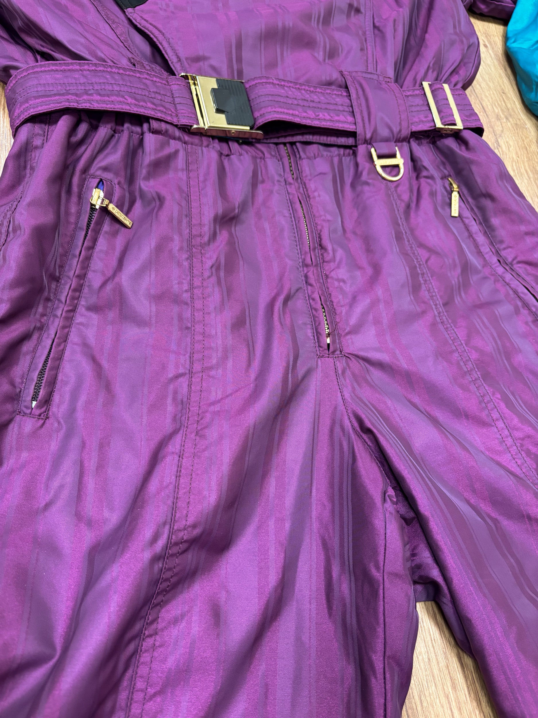 Vintage retro skipak - paars, wit, turquoise maat S/M