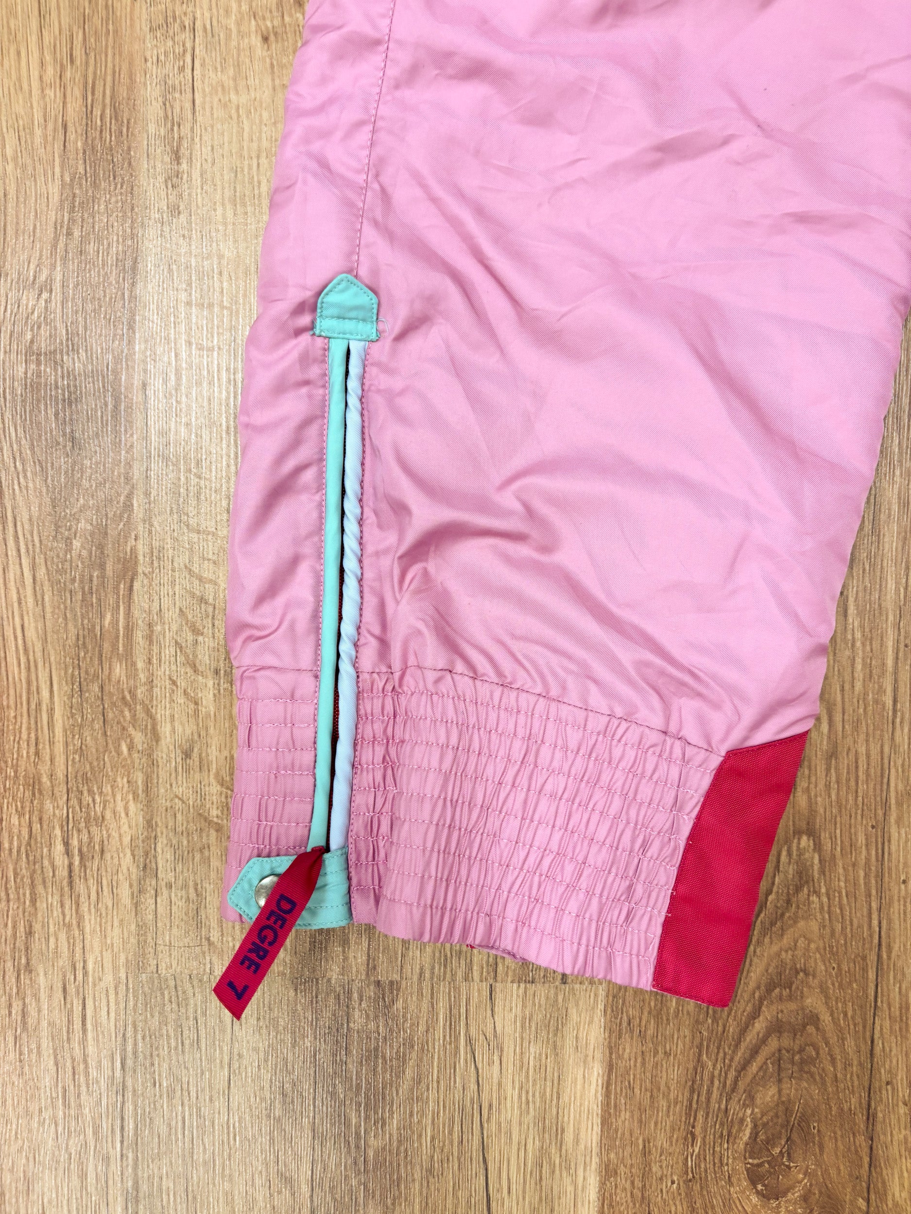 Vintage retro skipak - Degre 7 lichtroze, turquoise maat M