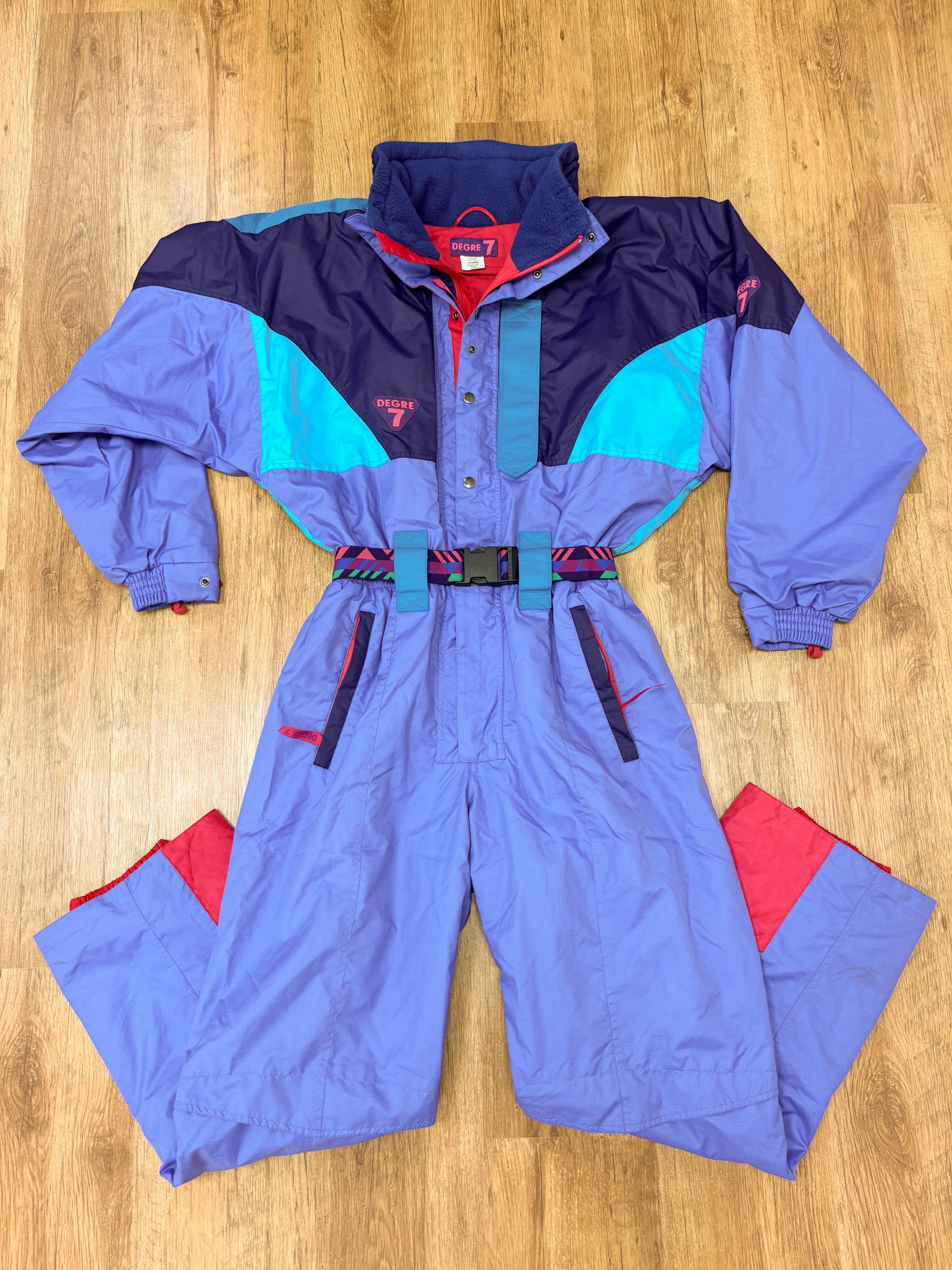 Vintage retro skipak - Degre 7 paars maat XL