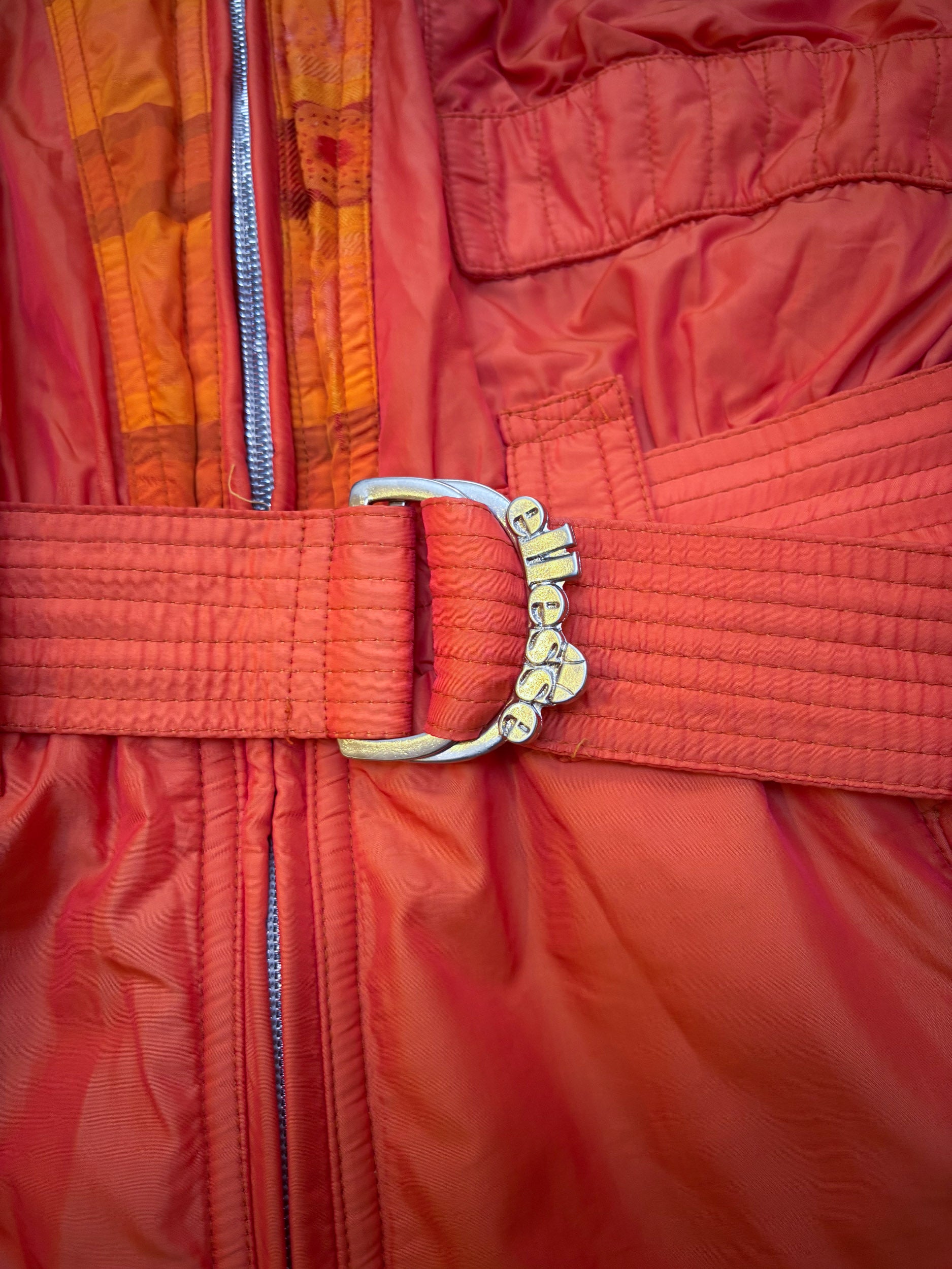 Vintage retro skipak - Ellesse oranje met print maat S/M / 38