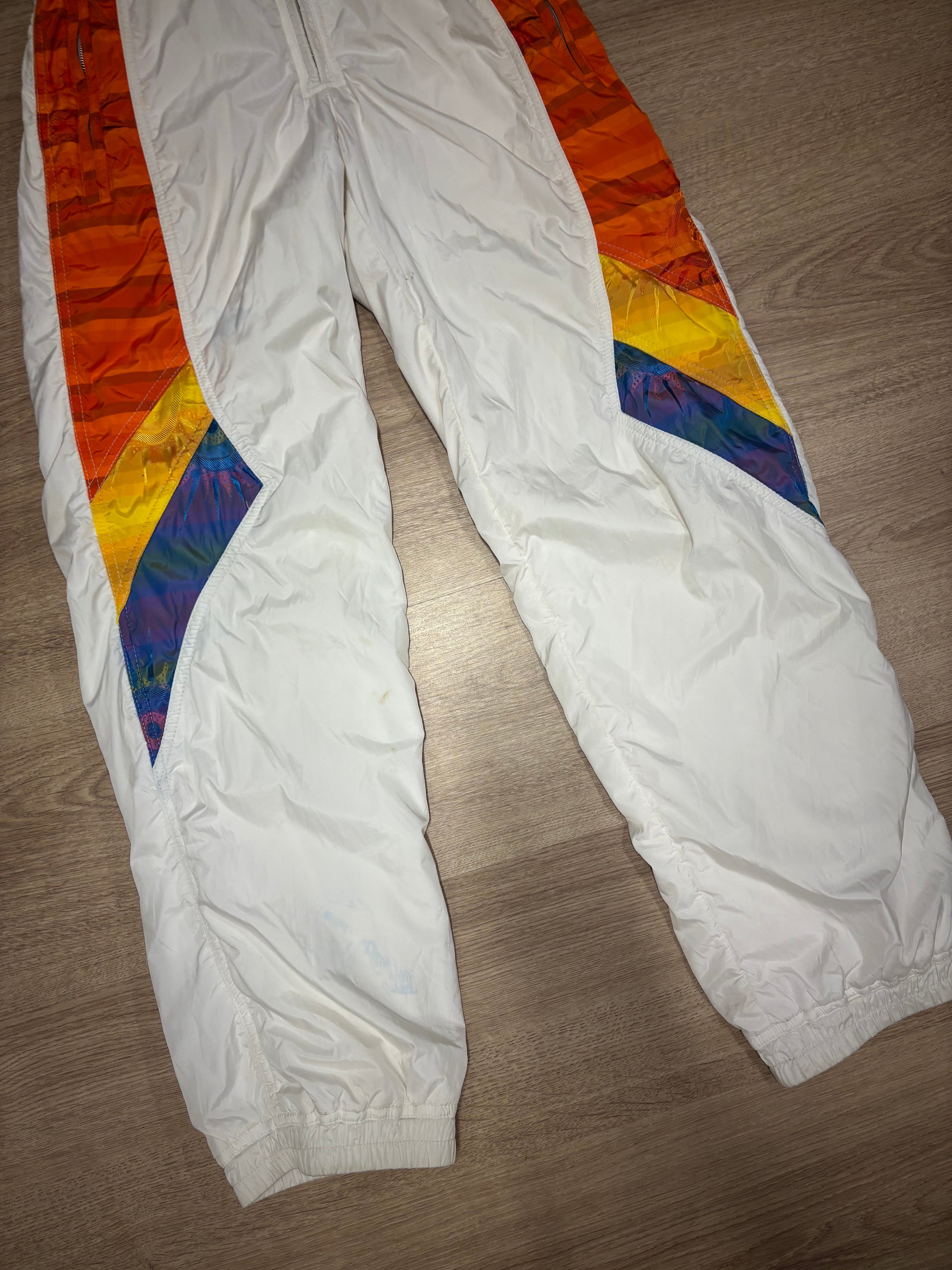 Vintage retro skipak - Ellesse wit rood geel maat S/M