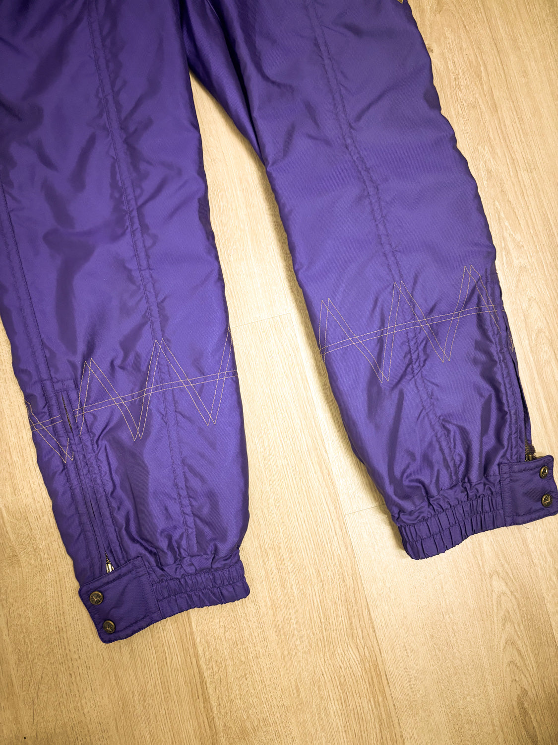 Vintage retro skipak - paars met gouden details maat S/M (38)