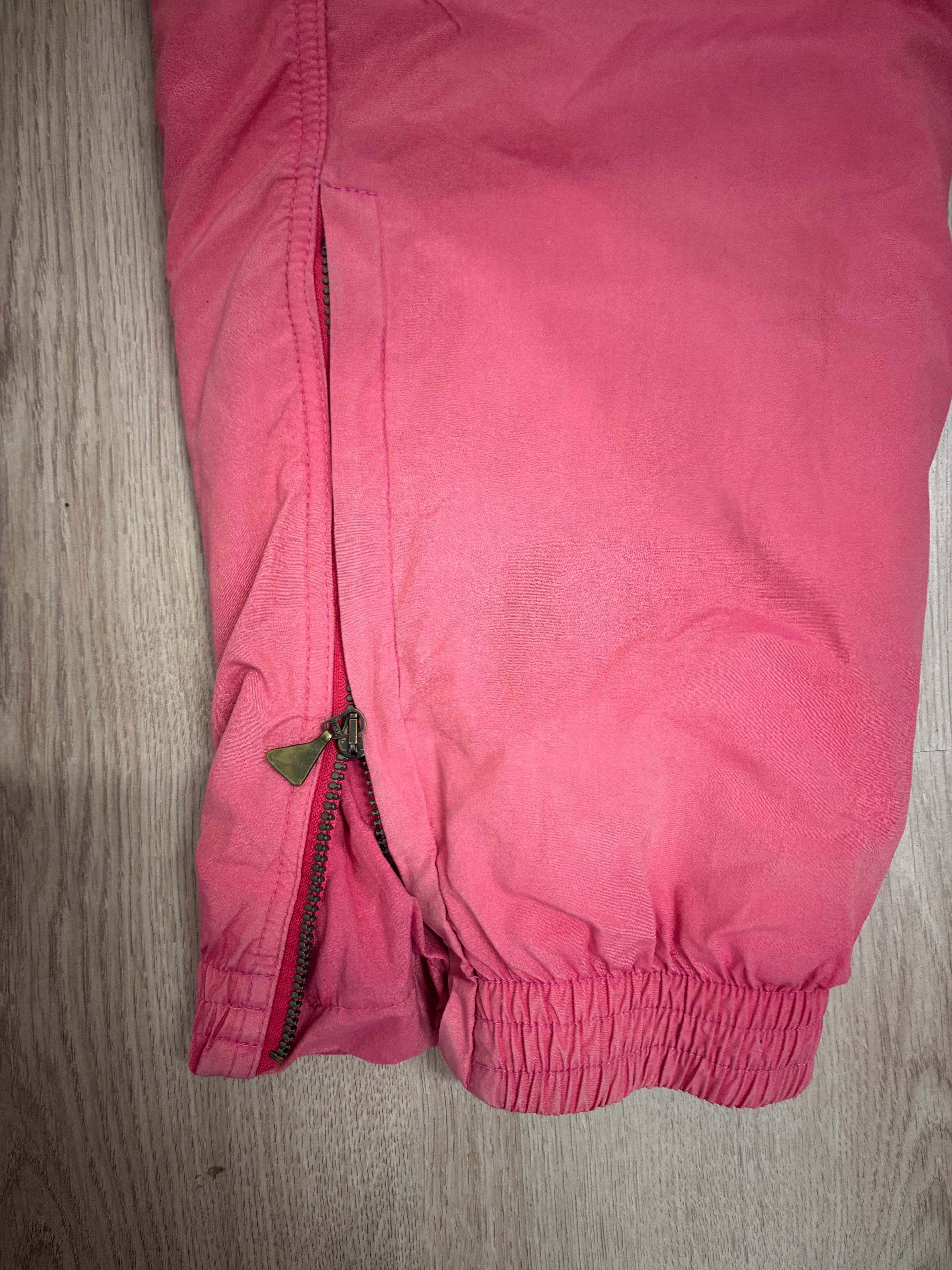 Vintage retro skipak - roze met borduursel maat L