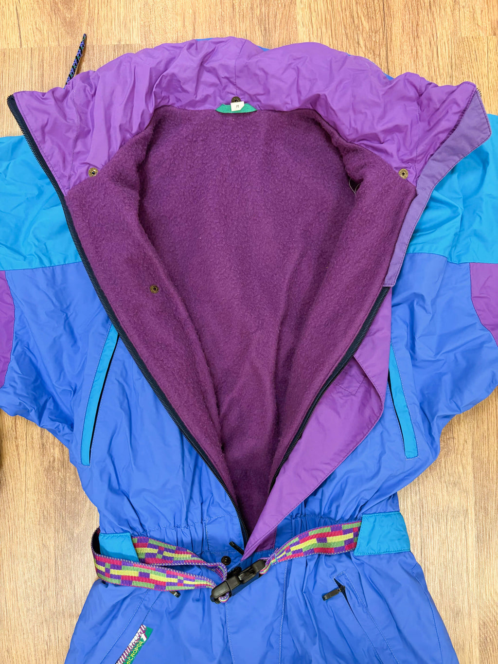 Vintage retro skipak - paars, blauw, roze maat M