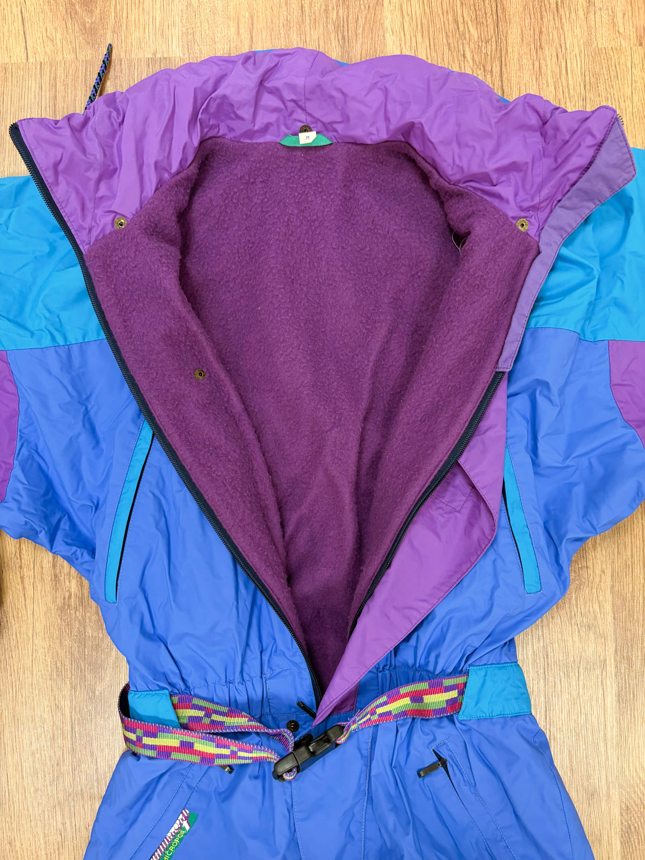 Vintage retro skipak - paars, blauw, roze maat M