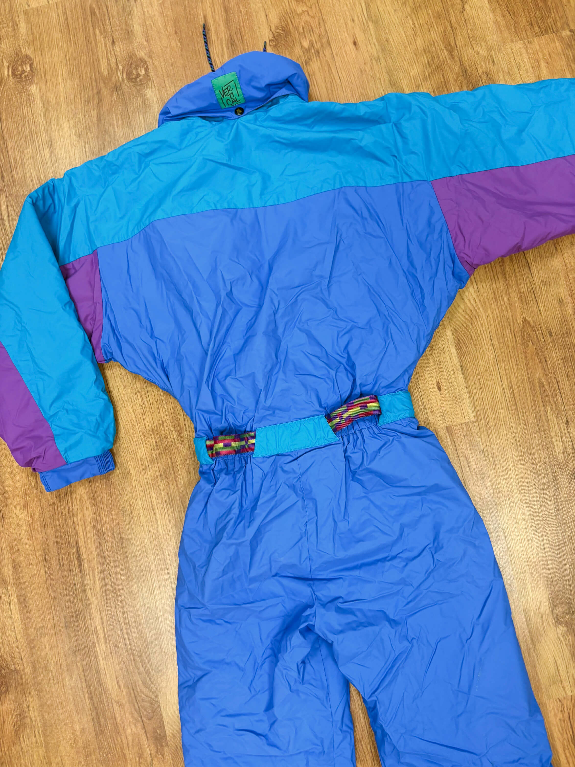 Vintage retro skipak - paars, blauw, roze maat M