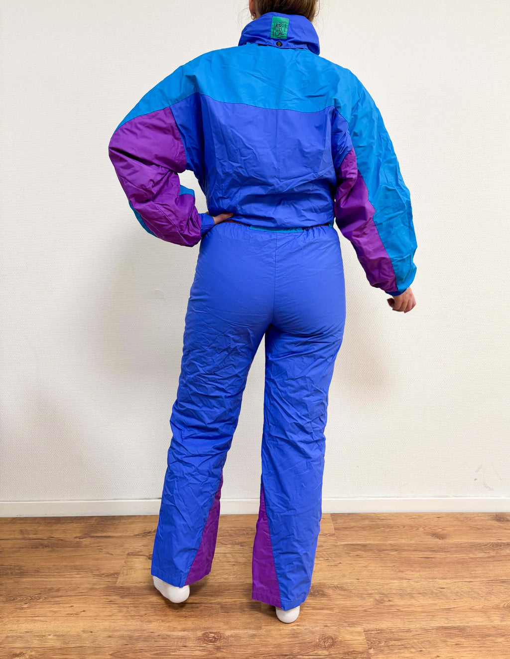 Vintage retro skipak - paars, blauw, roze maat M