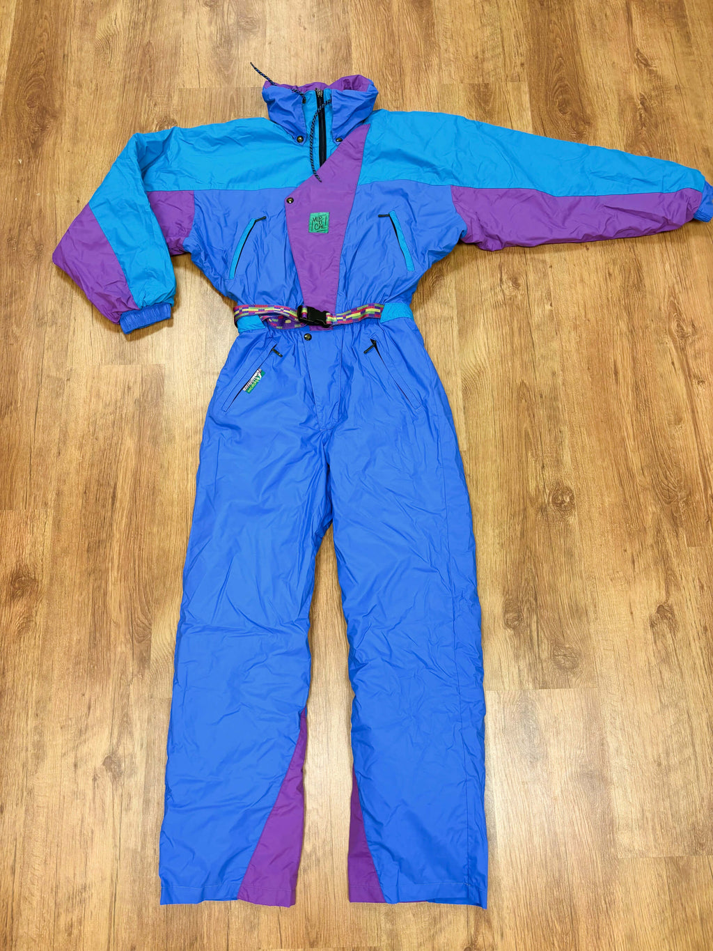 Vintage retro skipak - paars, blauw, roze maat M