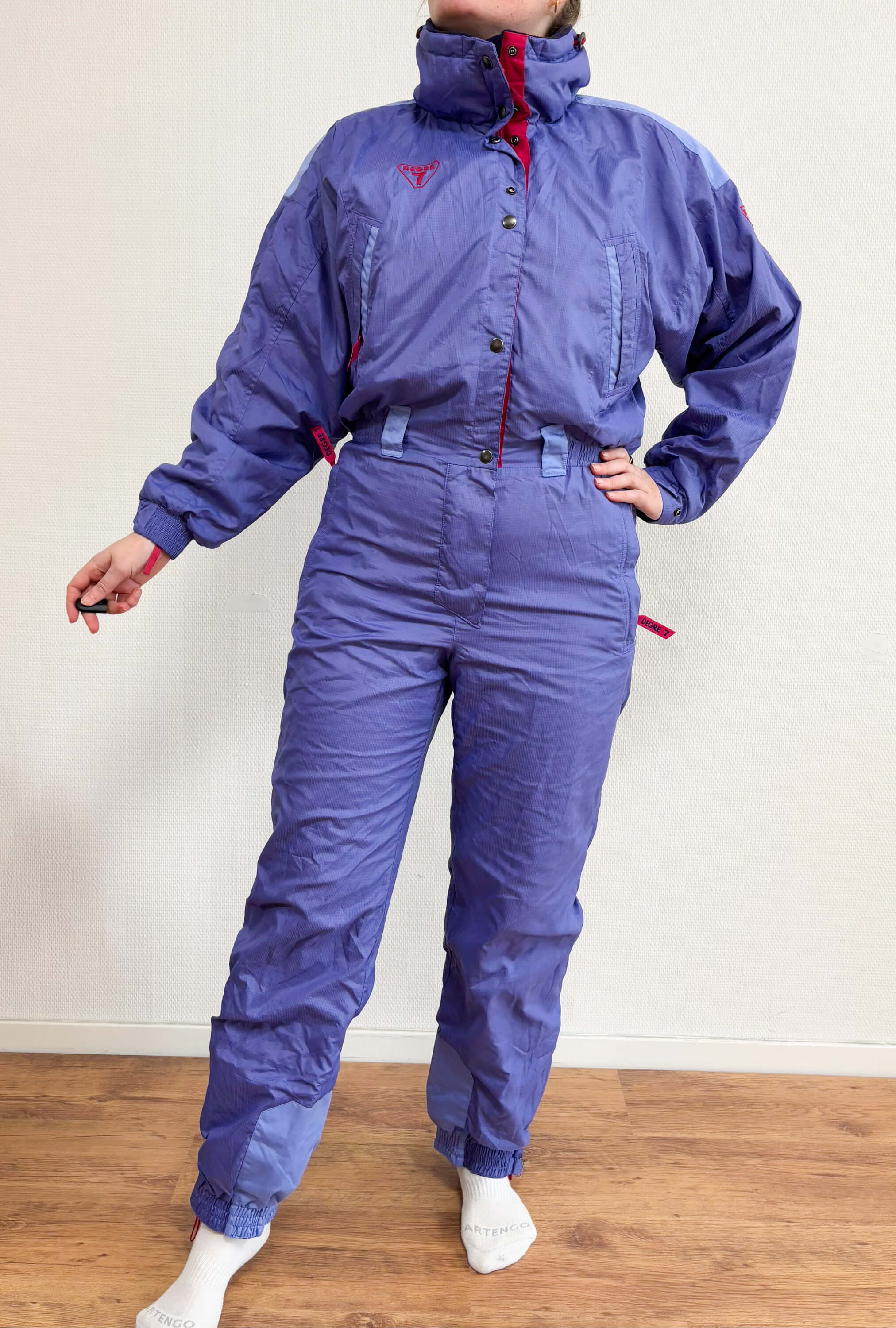 Vintage retro skipak - Degre 7 lila maat M/L