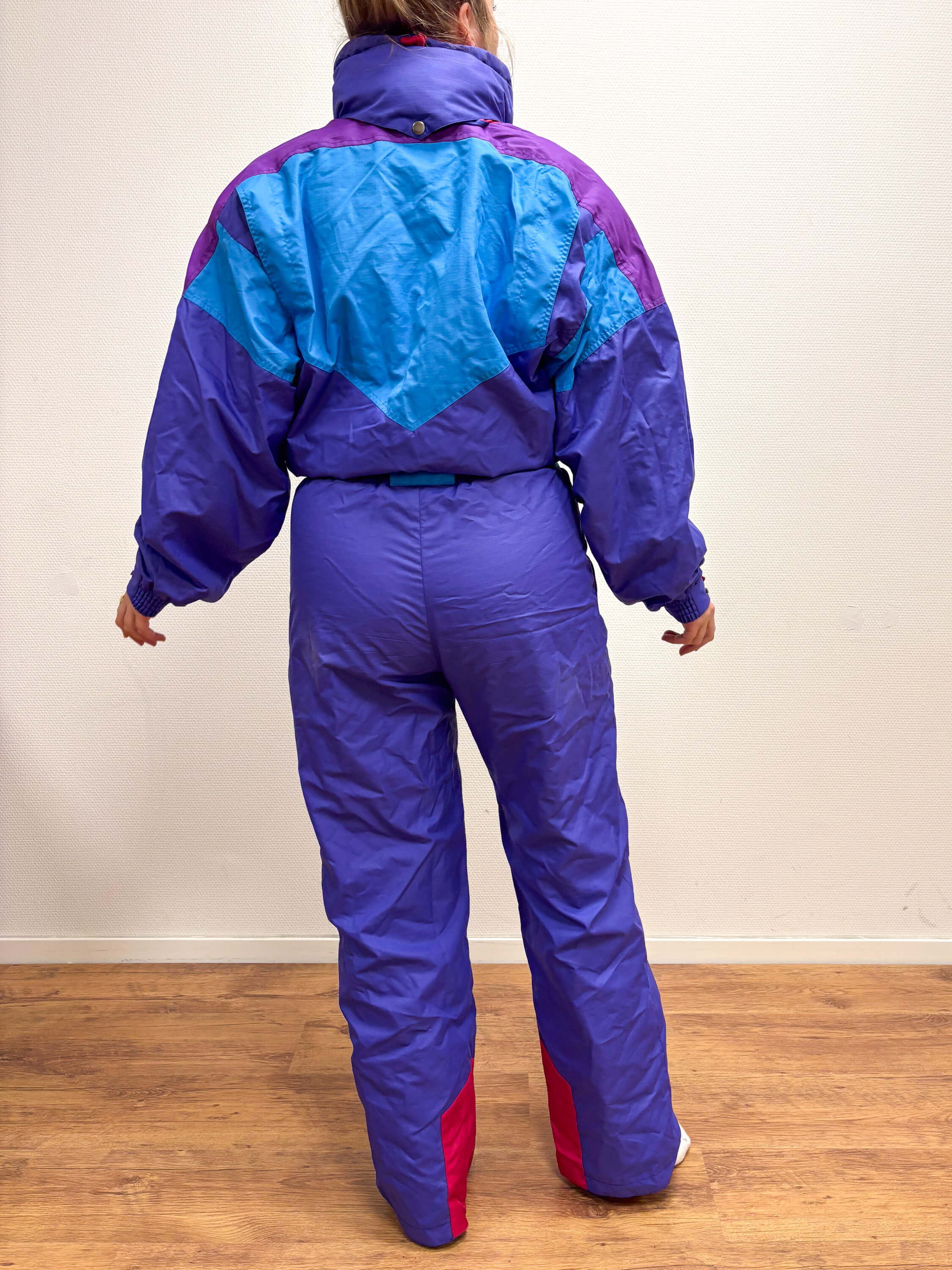 Vintage retro skipak - Degre 7 paars, blauw maat M/L