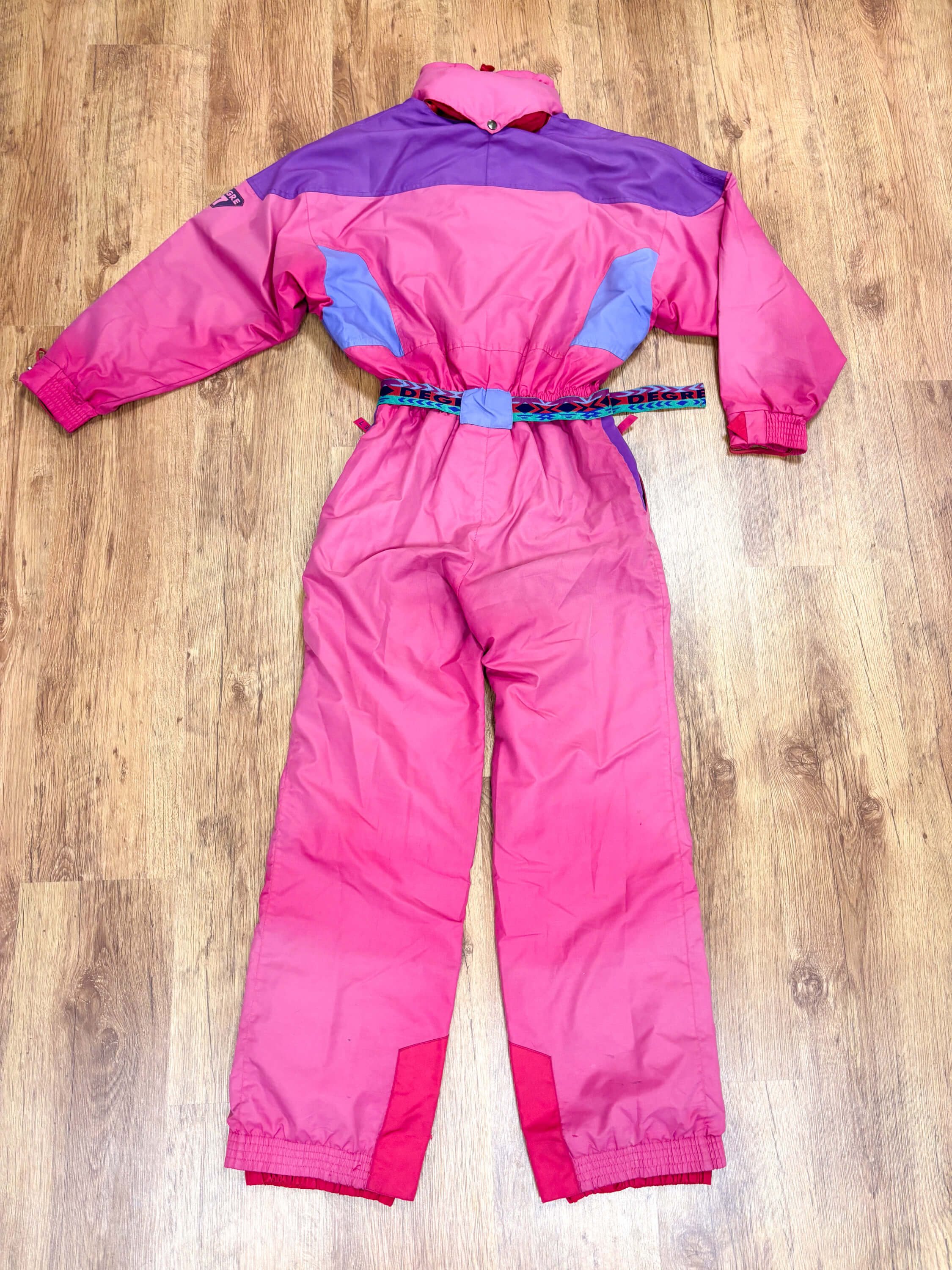 Vintage retro skipak - Degre 7 roze, blauw, paars maat M