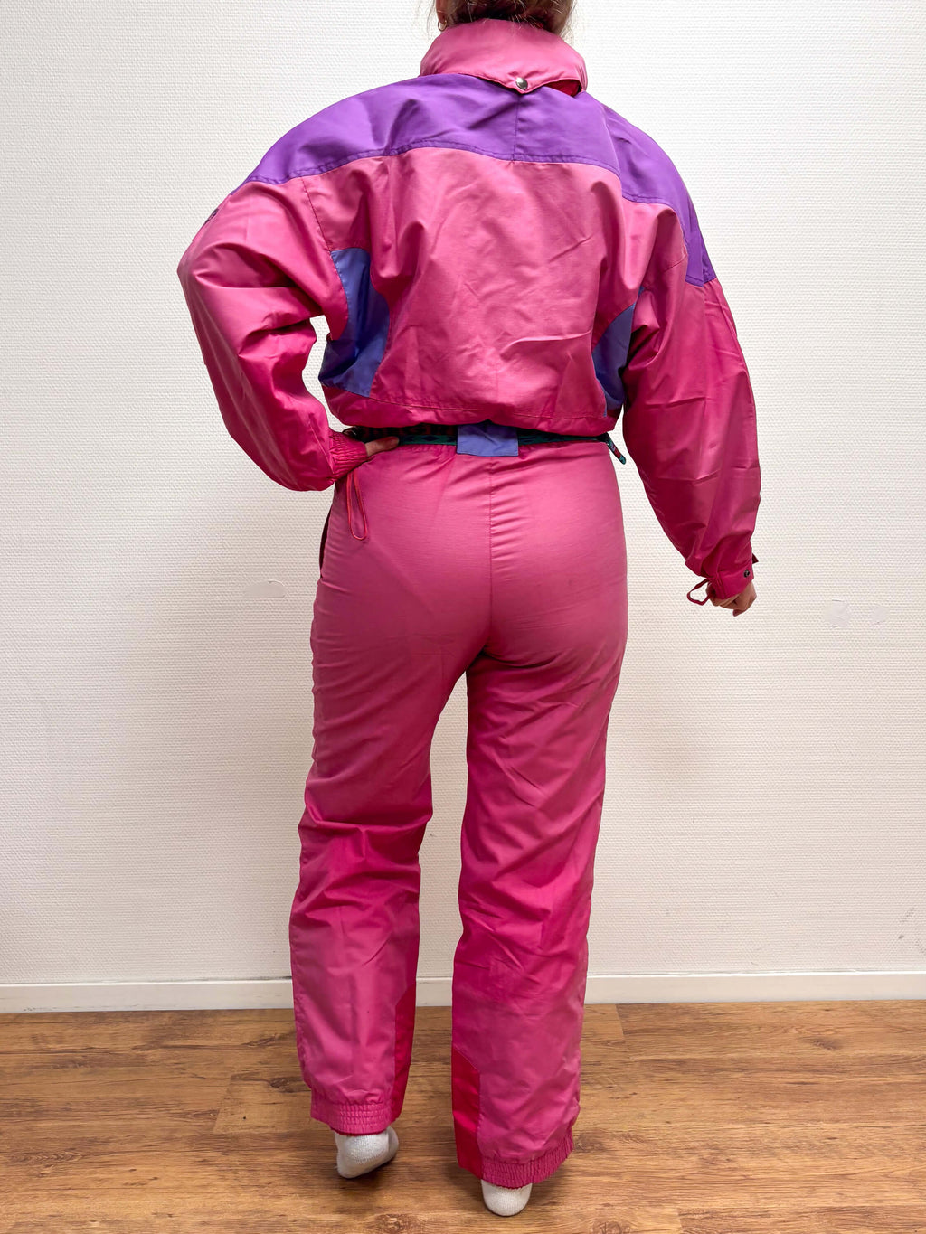 Vintage retro skipak - Degre 7 roze, blauw, paars maat M