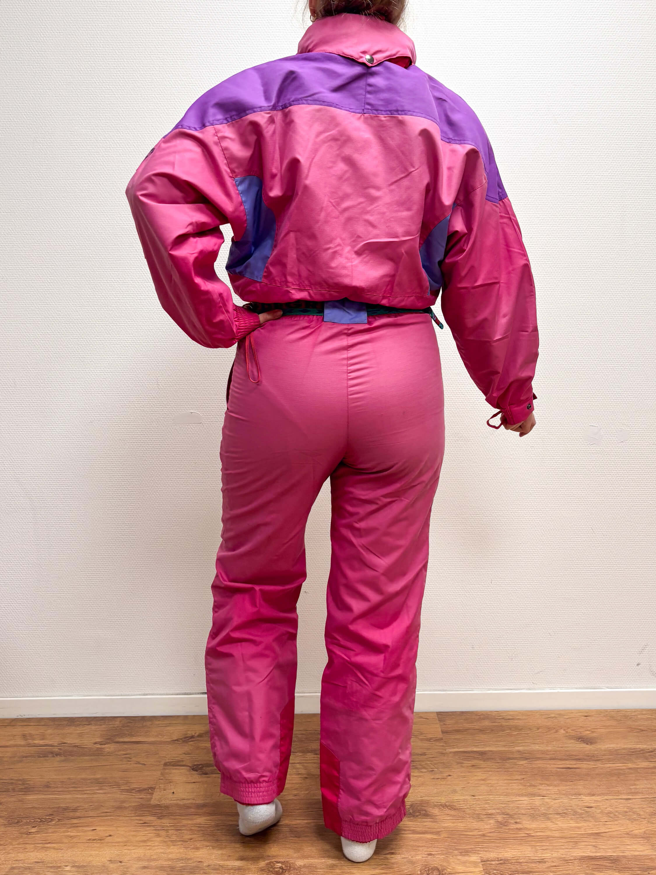 Vintage retro skipak - Degre 7 roze, blauw, paars maat M