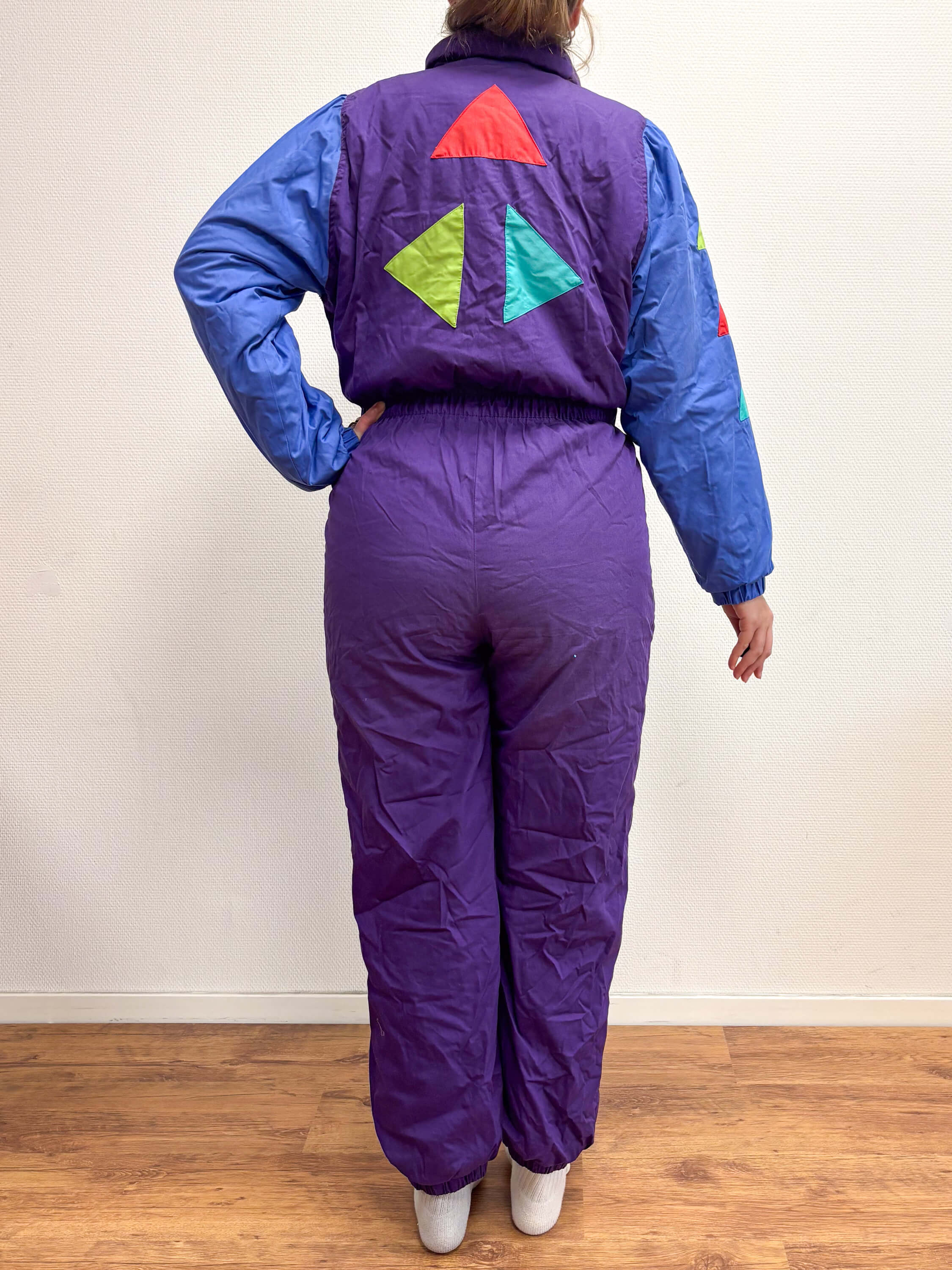 Vintage retro skipak - paars, lila, kleurrijk maat M