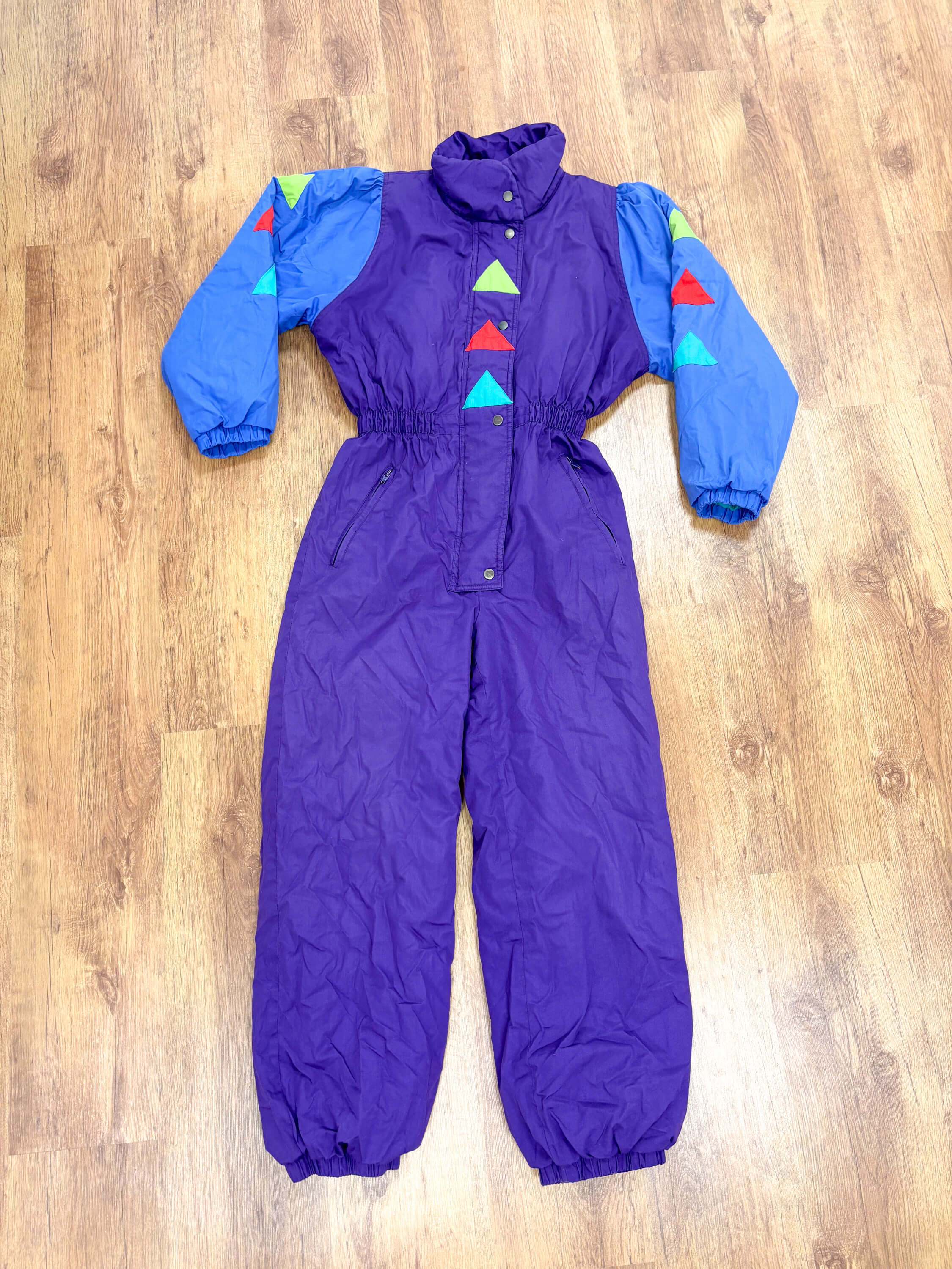 Vintage retro skipak - paars, lila, kleurrijk maat M