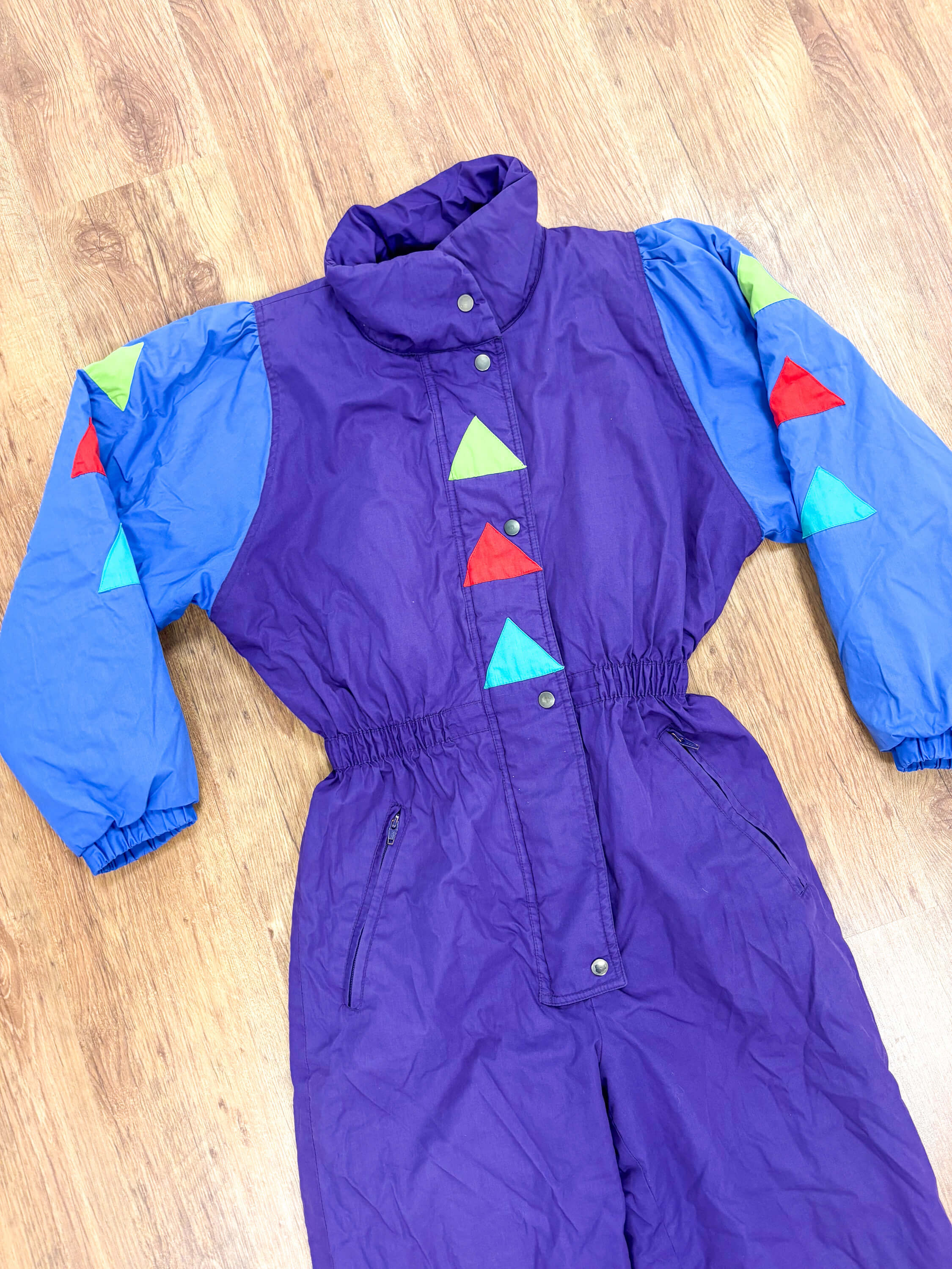 Vintage retro skipak - paars, lila, kleurrijk maat M