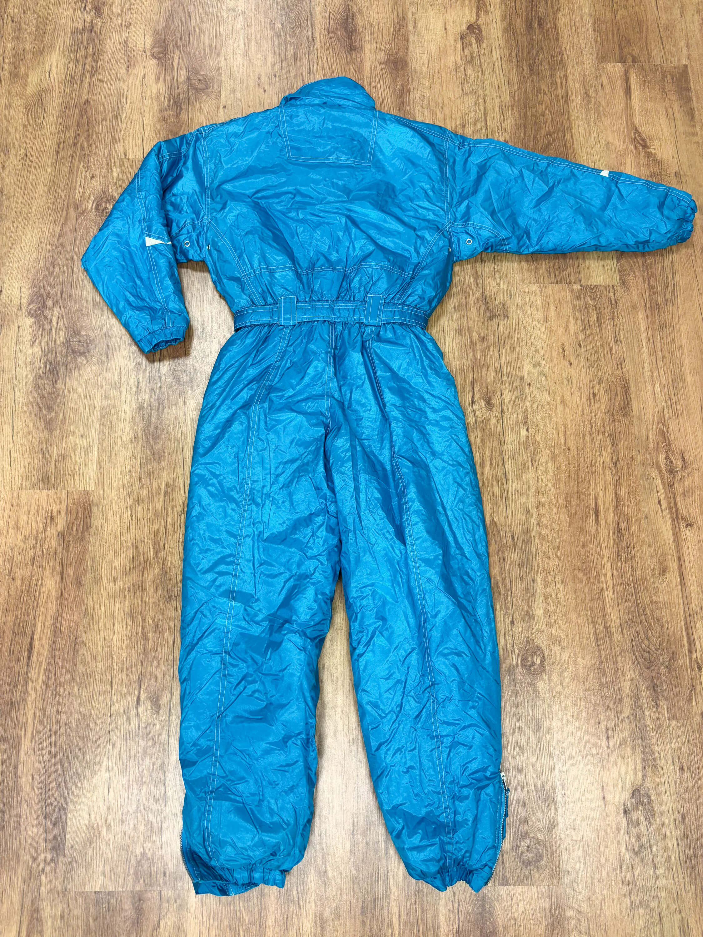 Vintage retro skipak - glanzend blauw maat XS