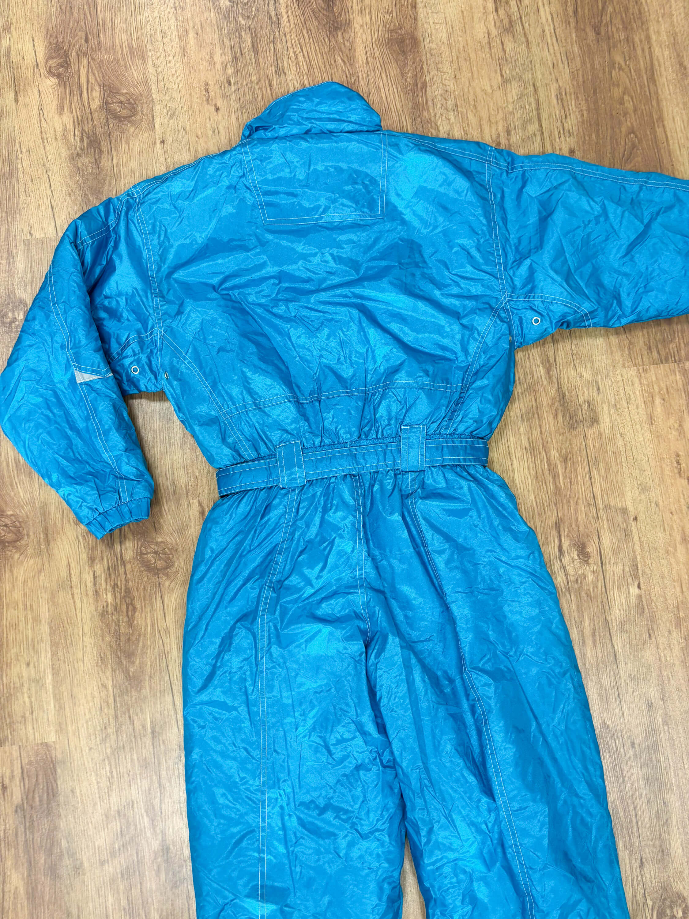 Vintage retro skipak - glanzend blauw maat XS