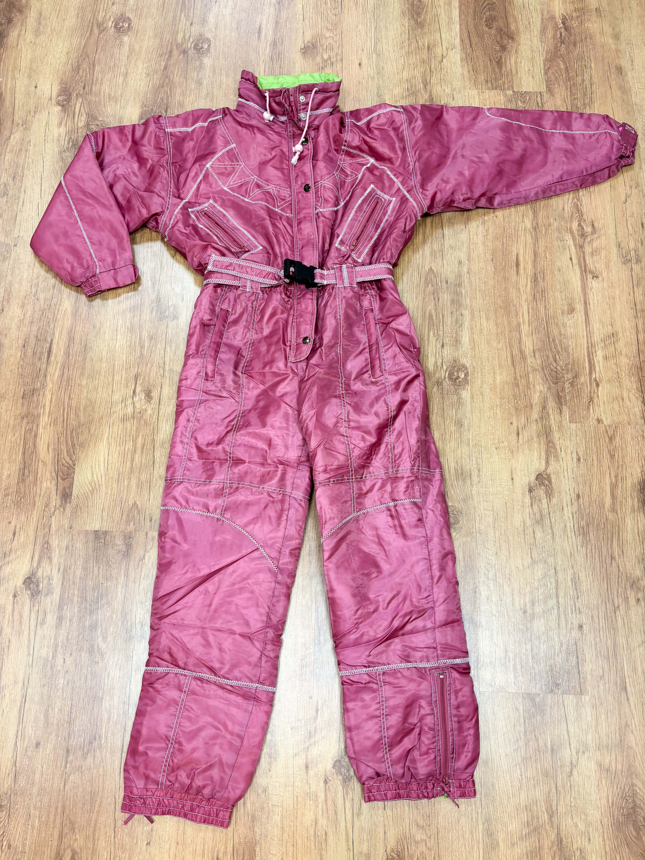 Vintage retro skipak - shiny roze maat S/M