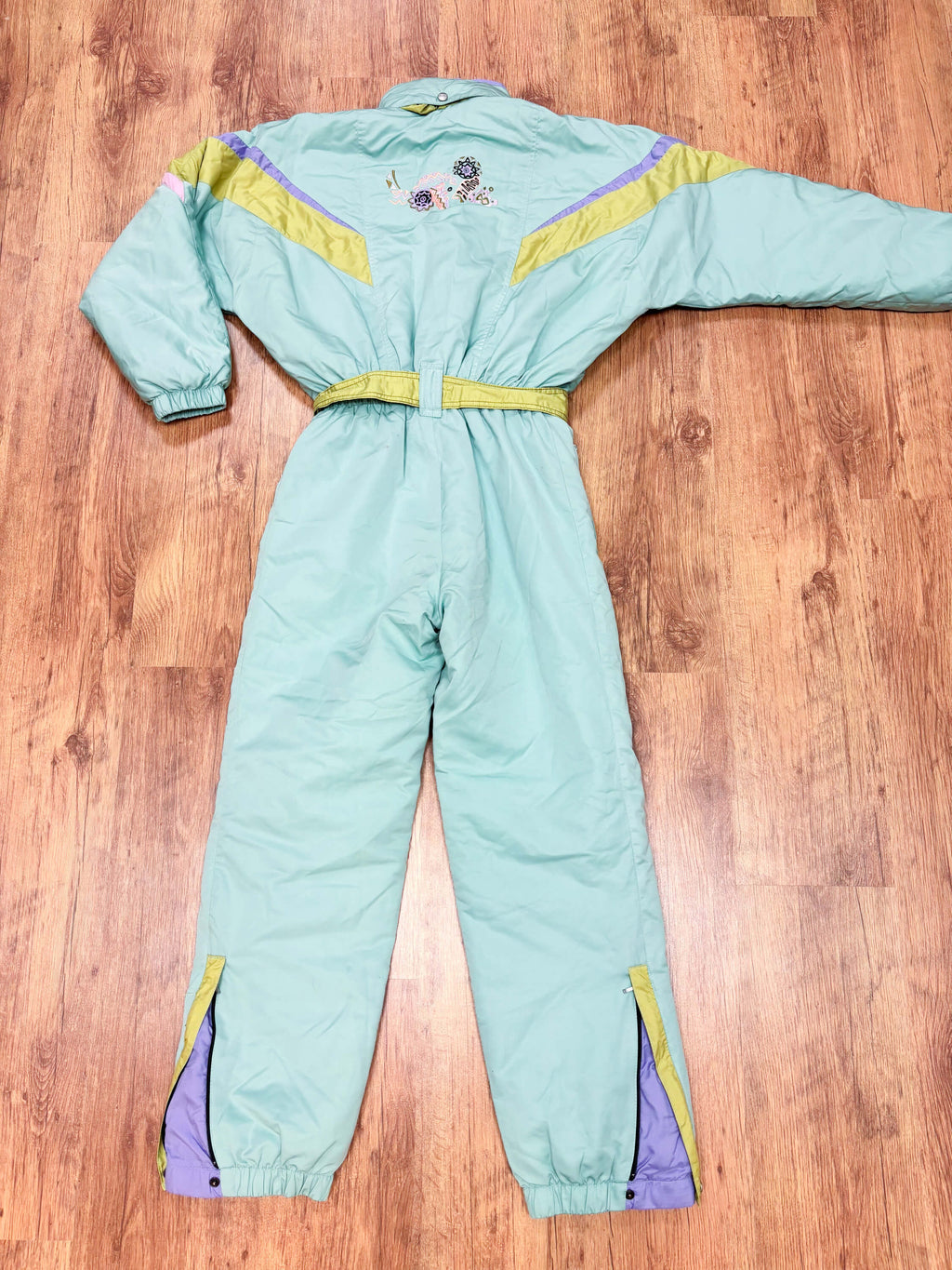 Vintage retro skipak - SKISS pastel turquoise, olijf, lila maat S/M