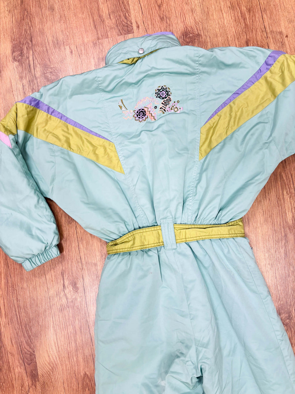 Vintage retro skipak - SKISS pastel turquoise, olijf, lila maat S/M