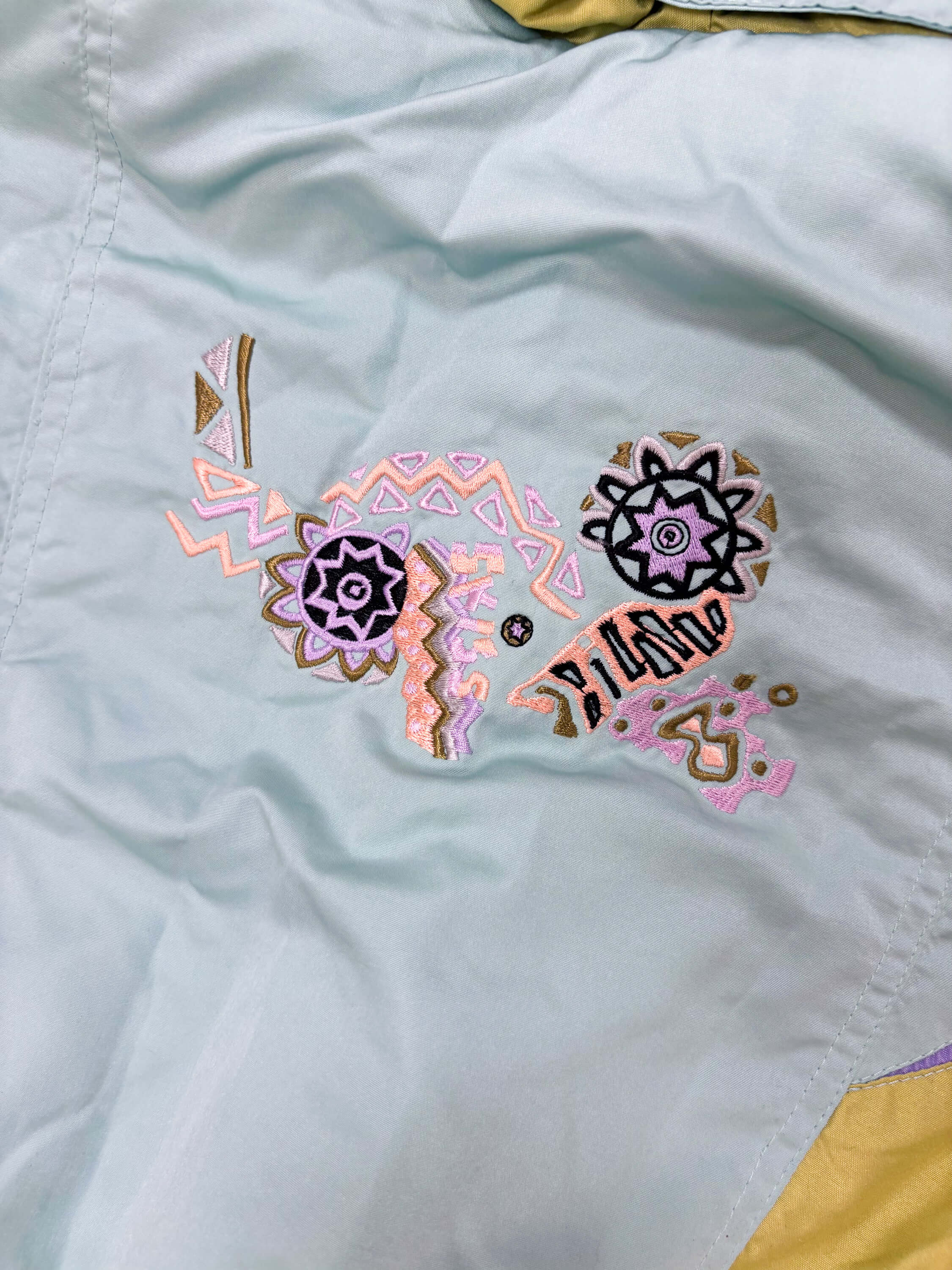 Vintage retro skipak - SKISS pastel turquoise, olijf, lila maat S/M