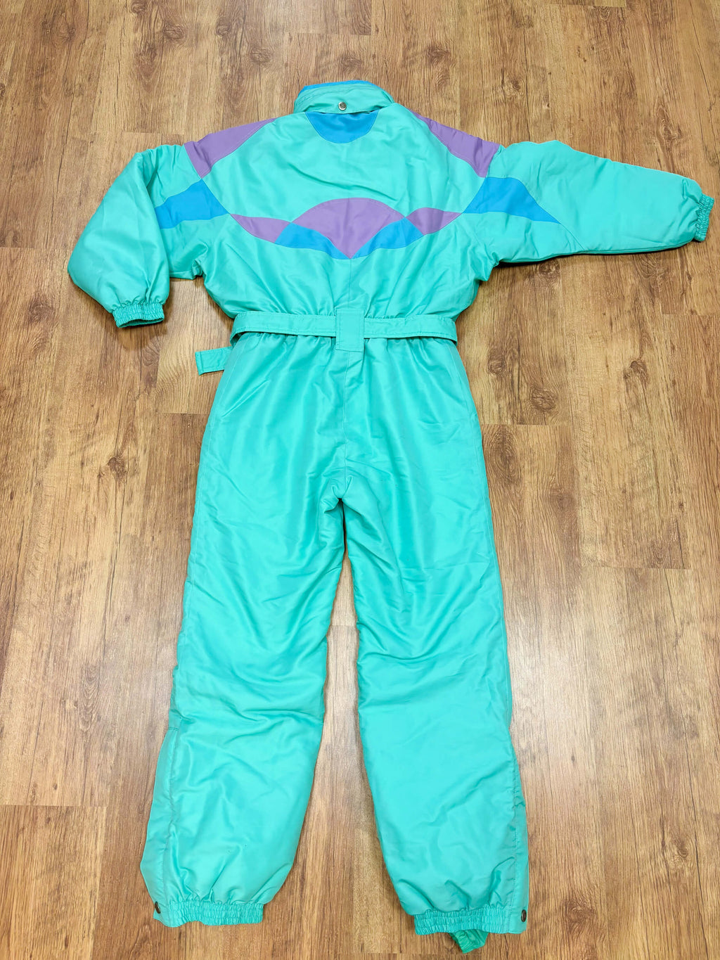 Vintage skipak - turquoise, lila, lichtblauw maat M