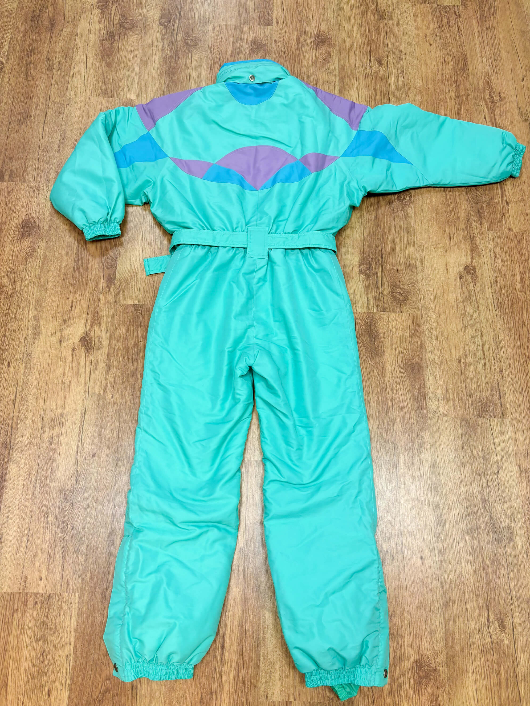 Vintage skipak - turquoise, lila, lichtblauw maat M