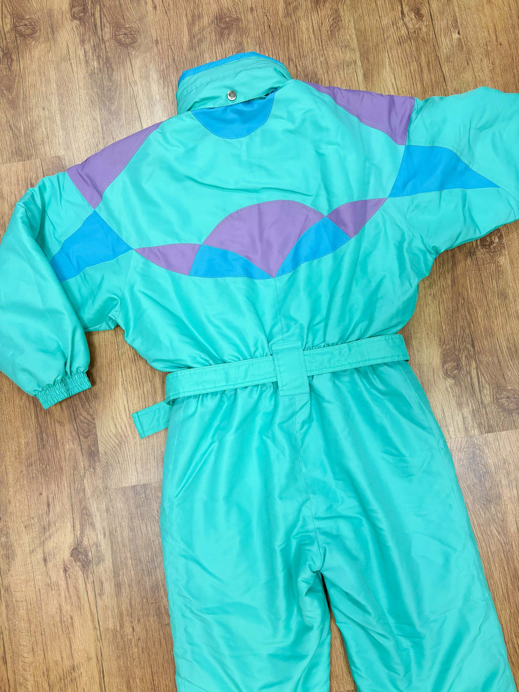 Vintage skipak - turquoise, lila, lichtblauw maat M