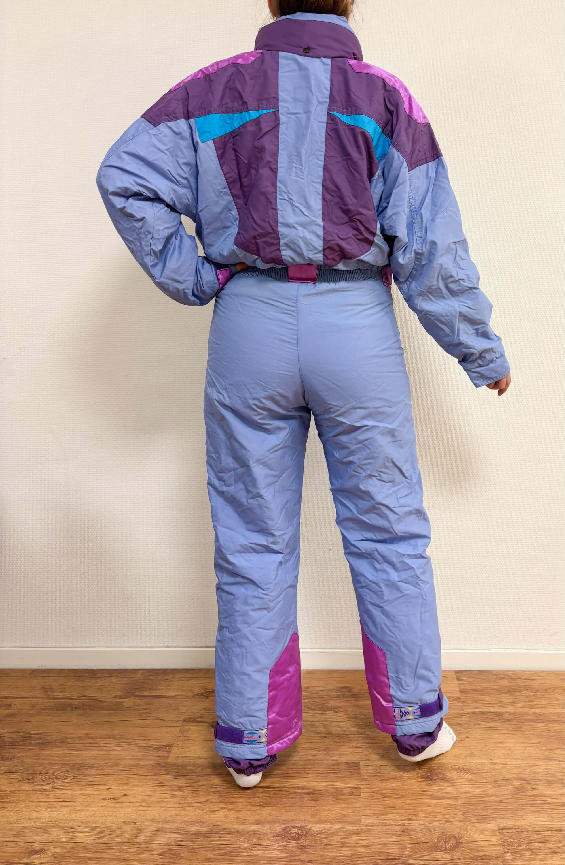 Vintage retro skipak - lila, paars, roze, blauw maat M