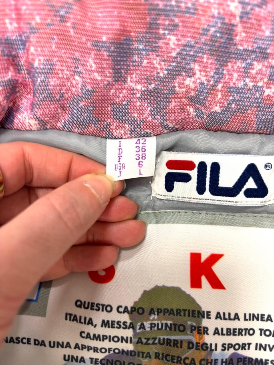 FILA Retro skipak - maat M - pastelroze, turquoise, lila